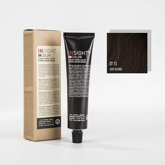 Краска для волос 7.1 пепельный блонд ASH BLOND INCOLOR INSIGHT PROFESSIONAL