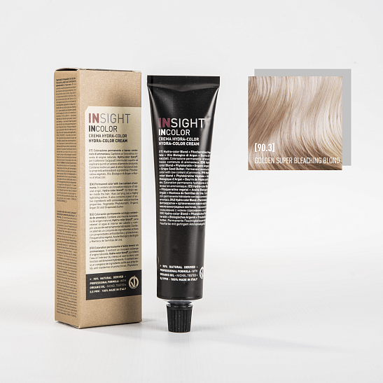 Краска для волос 90.3 супер светлый песочный блонд GOLDEN SUPER BLEACHING BLOND INCOLOR INSIGHT PROFESSIONAL